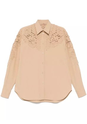 Ermanno Scervino floral-appliqué shirt - Brown