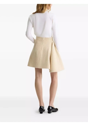 Patou asymmetric tweed skirt - Neutrals