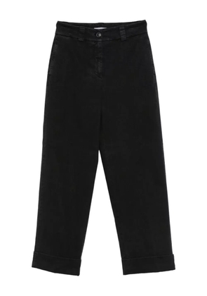 Peserico cuffed twill trousers - Black