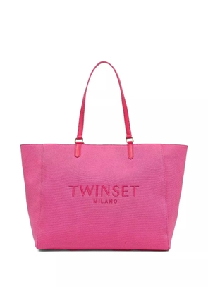 TWINSET logo-embroidered tote bag - Pink
