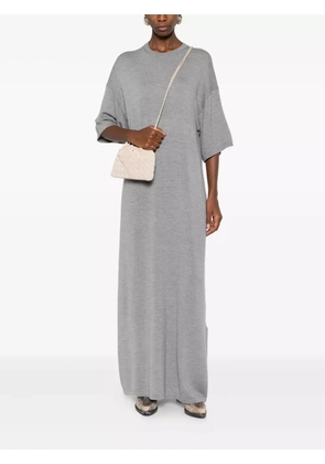 KHAITE short-sleeves midi dress - Grey