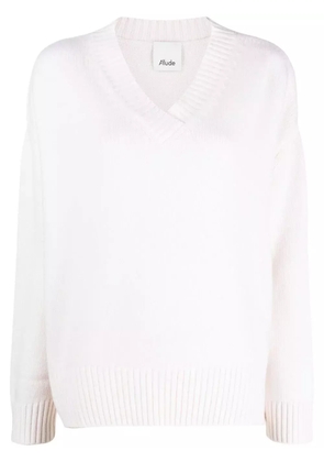 Allude V-neck cashmere jumper - Neutrals