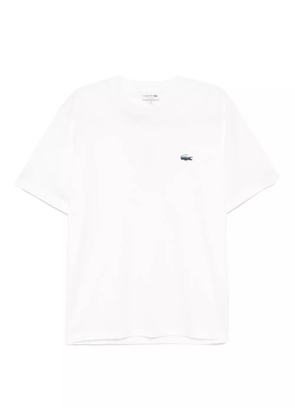 Lacoste logo-appliqué cotton T-shirt - White