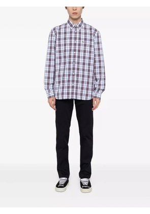 Lacoste logo-appliqué plaid shirts - Blue