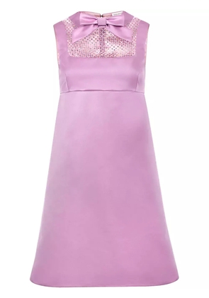 Nina Ricci bow-detail satin-finish minidress - Pink