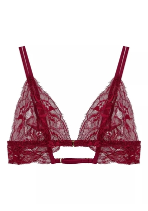 Fleur Of England lace-trimmed triangle bra - Red