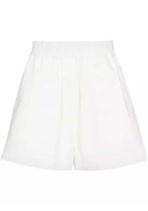 Lee Mathews Drill elasticated-waist shorts - White