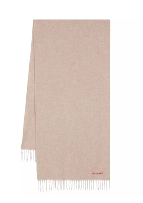 Acne Studios fringed wool scarf - Neutrals