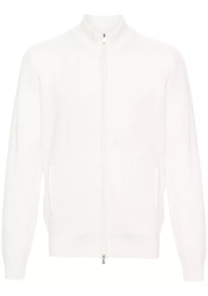 Fileria zip-up ribbed sweatshirt - Neutrals