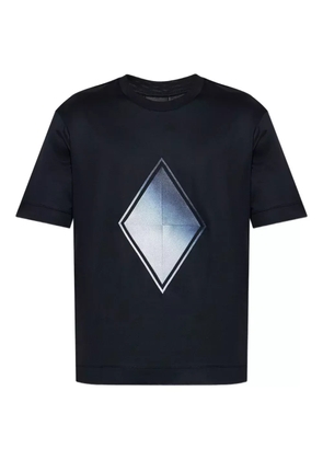 Emporio Armani diamond-print T-shirt - Blue