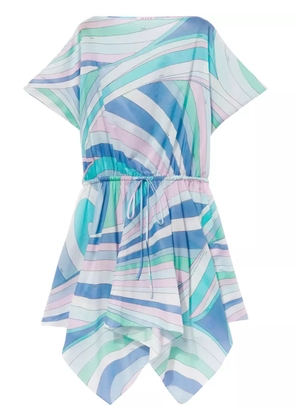 PUCCI Iride-print cotton minidress - Blue