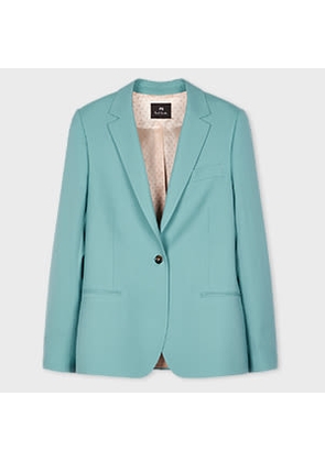 PS Paul Smith Women's Sea Green Wool Blazer Blue