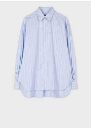 Paul Smith Women's Cotton Blue Stripe Shirt