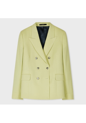 Paul Smith Women's A Suit To Travel In - Pistachio Wool Double Breasted Blazer Green