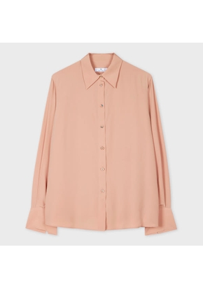 PS Paul Smith Women's Light Pink Silk-Blend Blouse