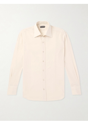 TOM FORD - Silk-Charmeuse Shirt - Men - Neutrals - EU 39
