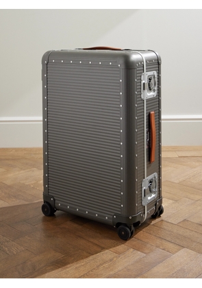 FPM Milano - Bank Spinner 76cm Leather-Trimmed Aluminium Suitcase - Men - Gray
