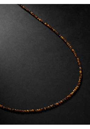 JIA JIA - Arizona Gold Tiger's Eye Beaded Necklace - Men - Brown