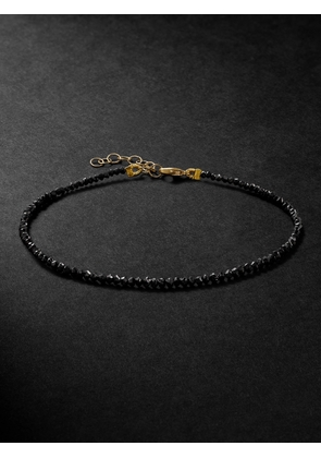 JIA JIA - Gold Diamond Beaded Bracelet - Men - Black