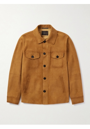 Incotex - Montedoro Suede Overshirt - Men - Brown - S