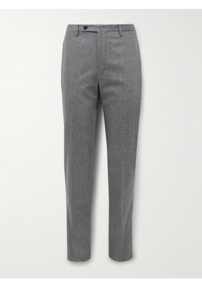 Incotex - Slim-Fit Wool-Blend Flannel Trousers - Men - Gray - IT 46