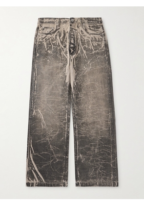 DRKSHDW By Rick Owens - Geth Wide-Leg Foil Jeans - Men - Black - UK/US 28
