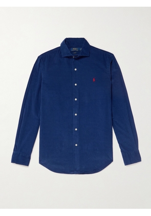 Polo Ralph Lauren - Logo-Embroidered Cotton-Corduroy Shirt - Men - Blue - XS