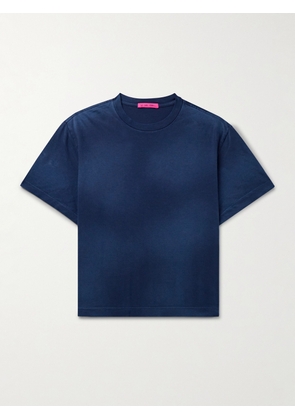 The Elder Statesman - Sunbleached Cotton and Cashmere-Blend Jersey T-Shirt - Men - Blue - S