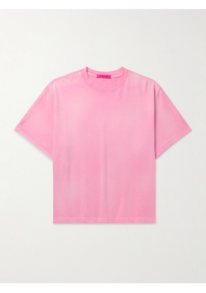 The Elder Statesman - Sunbleached Cotton and Cashmere-Blend Jersey T-Shirt - Men - Pink - S