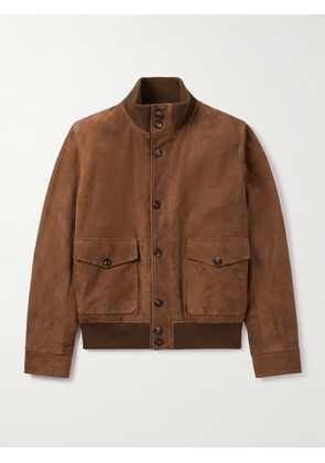 Incotex - Suede Bomber Jacket - Men - Brown - IT 46