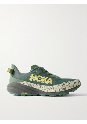 Hoka - Speedgoat 6 Rubber and Ripstop-Trimmed Mesh Running Sneakers - Men - Green - US 7