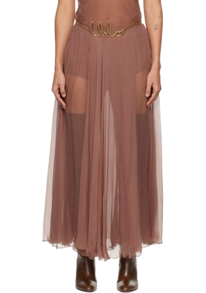 Chloé Pink Flou Maxi Skirt
