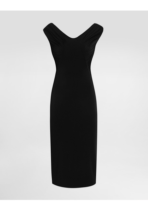 Dolce & Gabbana Dress In Crêpe Organza - Woman Dresses Black 38