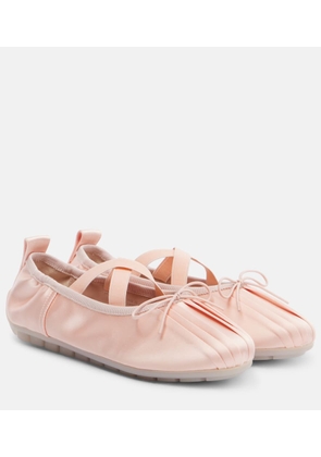 Simone Rocha Ballerina Grip satin ballet flats