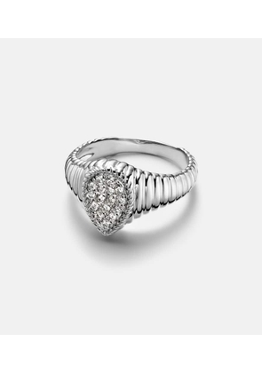 Yvonne Leon 9kt white gold ring with diamonds