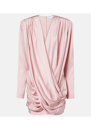 Stella McCartney Draped crepe satin minidress