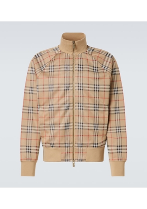 Burberry Burberry Check jersey bomber jacket