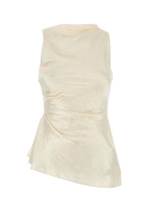 Alexander McQueen Cream Satin Top
