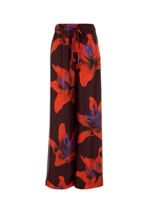 Alexander McQueen Printed Satin Wide-leg Pant