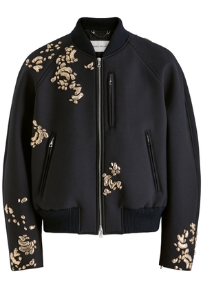 Dries Van Noten Vermont Embellished Wool-blend Bomber Jacket - Dark Blue - 48 (IT48 / M)