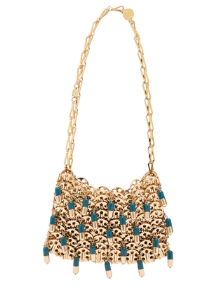 Rabanne 1969 Nano Pill Embellished Disc Shoulder bag - Gold - One Size