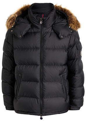 Moncler Maya Faux Fur-embellished Shell Jacket - Black - 4 (UK42 / XL)