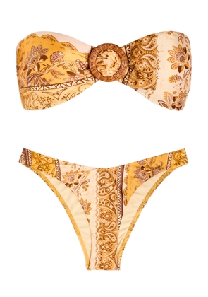 Zimmermann Lucky Printed Strapless Bikini - Multi Print - 0 (UK 8 / S)