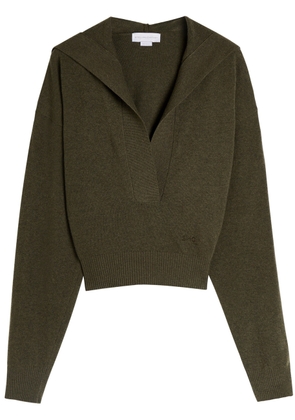 Stella Mccartney Hooded Wool Jumper - Khaki - L (UK14 / L)