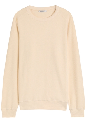 Ymc Almost Grown Waffle-knit Cotton Sweatshirt - Ecru - XL
