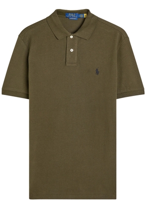Polo Ralph Lauren Custom Fit Pique Cotton Polo Shirt - Olive - S