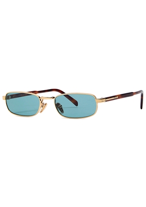Prada Rectangle-frame Sunglasses - Gold - One Size