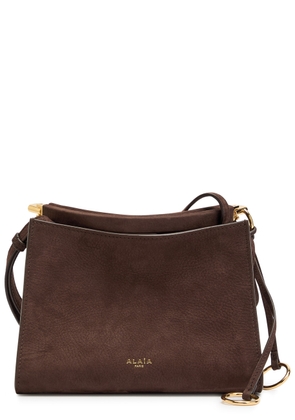 Alaïa Nubuck Small Shoulder bag - Chocolate - One Size
