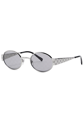 Gucci Rimless Oval-frame Sunglasses - Silver - One Size