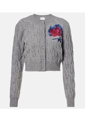Erdem Cable-knit wool-blend cardigan